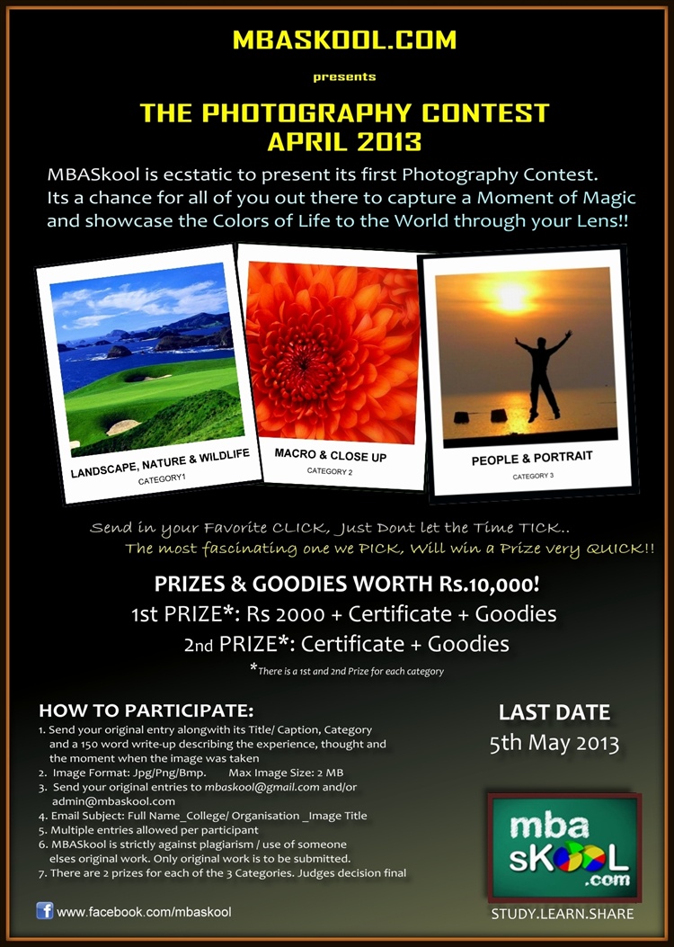 mbaskool photography contest april 2013