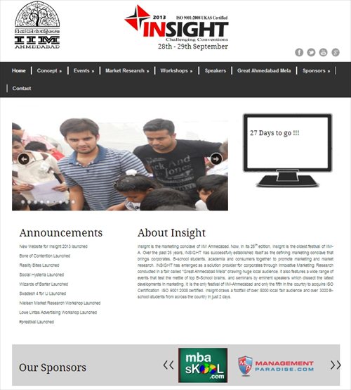 MBASkool as a sponsor of IIMA Insight