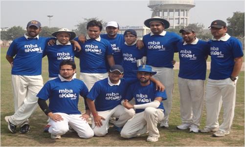 Cricket team in MBASkool jerseys