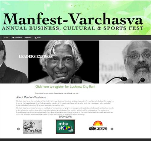 IIM Lucknow Manfest website