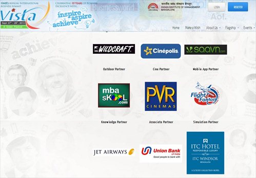IIMB Vista 2013 sponsors