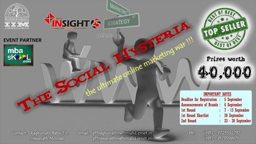 MBASkool as the Prize sponsor for Social Hysteria